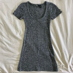 Short Sleeved Mini Sweater Dress